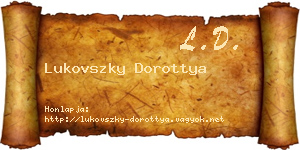 Lukovszky Dorottya névjegykártya
