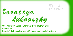 dorottya lukovszky business card